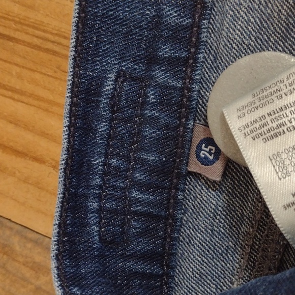 Citizens of Humanity Avedon Low Rise Skinny Leg Ripped Knee Raw Hem Jean Size 25 - Picture 7 of 12